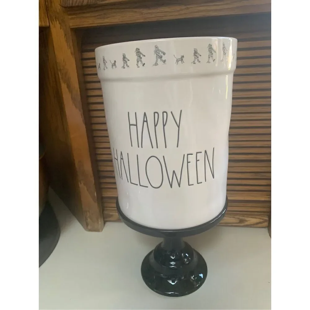 Rae Dunn - Happy Halloween - Crock - Utensil Holder - Mummy -